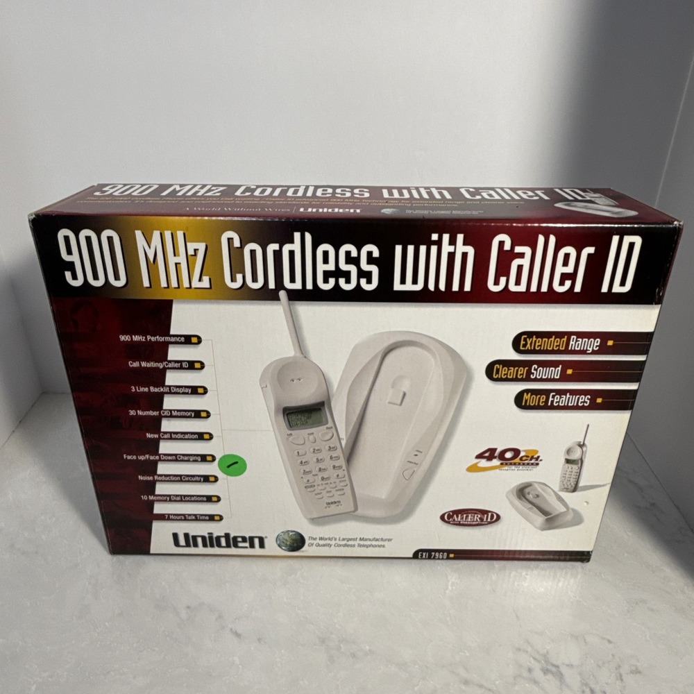 NEW Uniden 900 MHz Cordless Extended Range Voice Scramble EXP 7960Vintage
